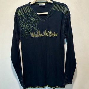 Woollen Art Womens Size XL Embroidered Pleated Hand Painted Blouse Italy Art